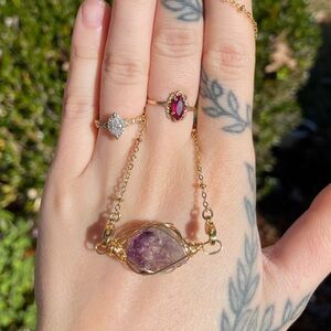 Amythest interchangeable necklace